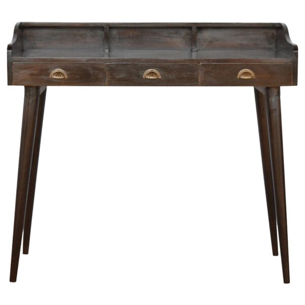 IN2049 - Walnut Gallery Back Nordic Writing Desk with 3 Drawers for resale