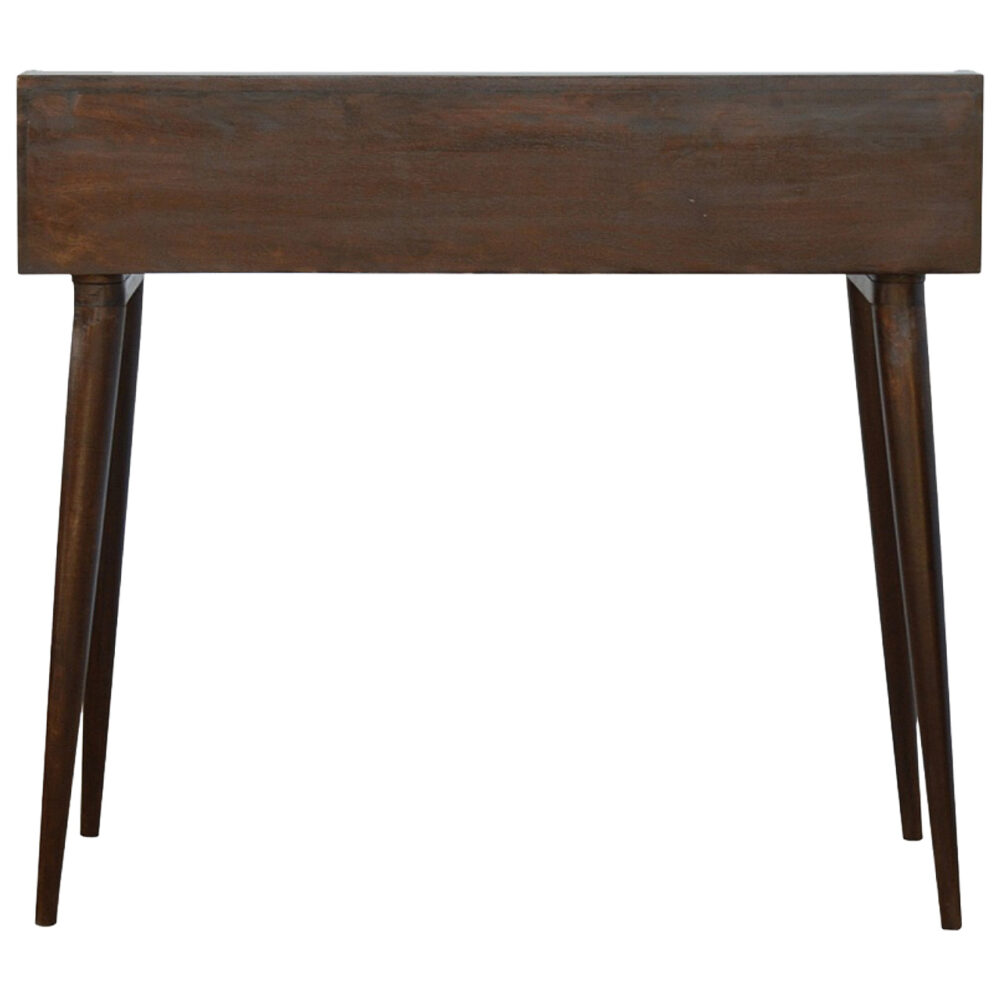 IN2049 - Walnut Gallery Back Nordic Writing Desk with 3 Drawers for wholesale