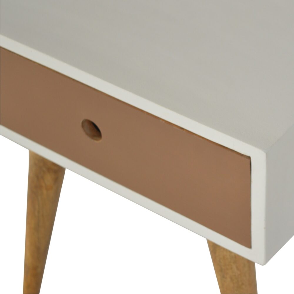 Mocha & White Painted Bedside dropshipping