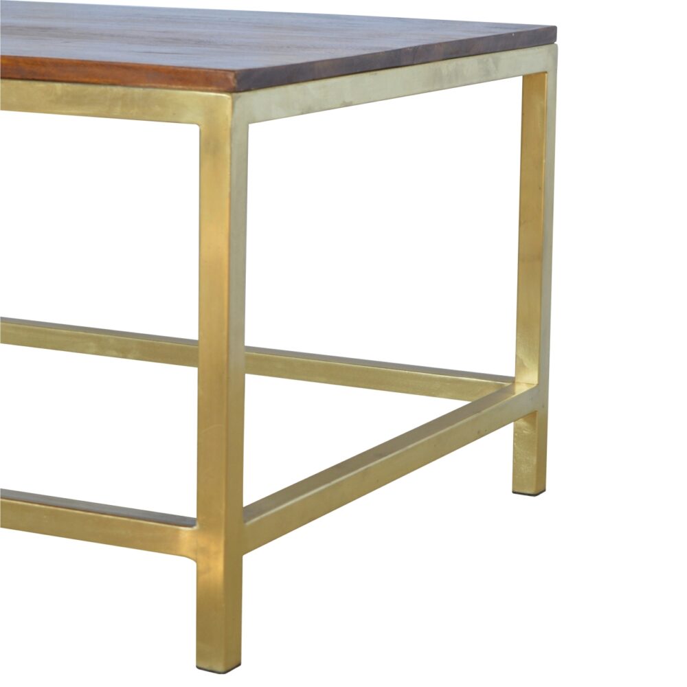 wholesale Rectangular Coffee Table with Gold Base for resale