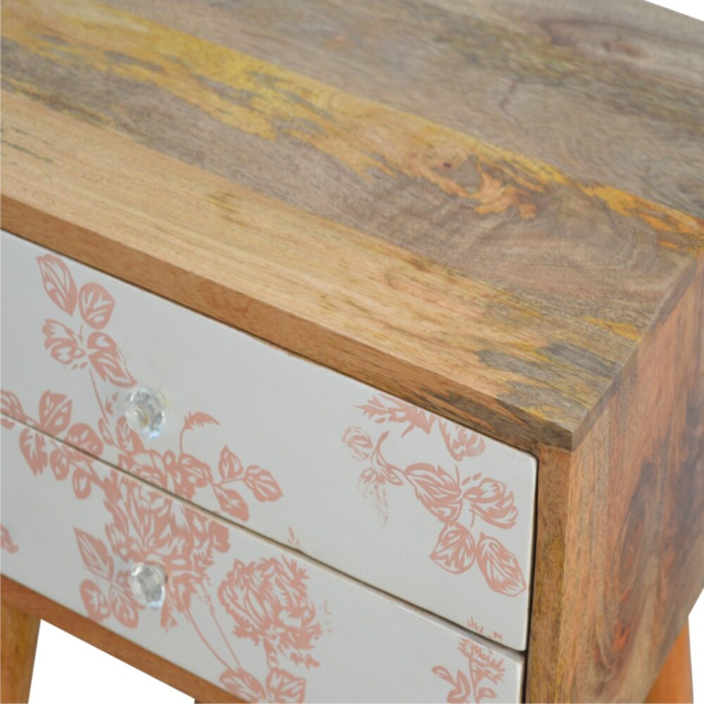 wholesale Pink Floral Screen Printed Bedside for resale