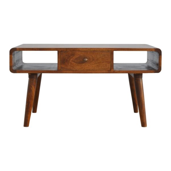 Curved Chestnut Coffee Table for resale