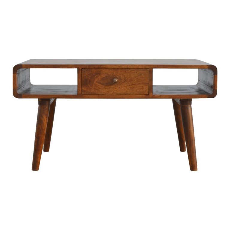 Curved Chestnut Coffee Table for resale