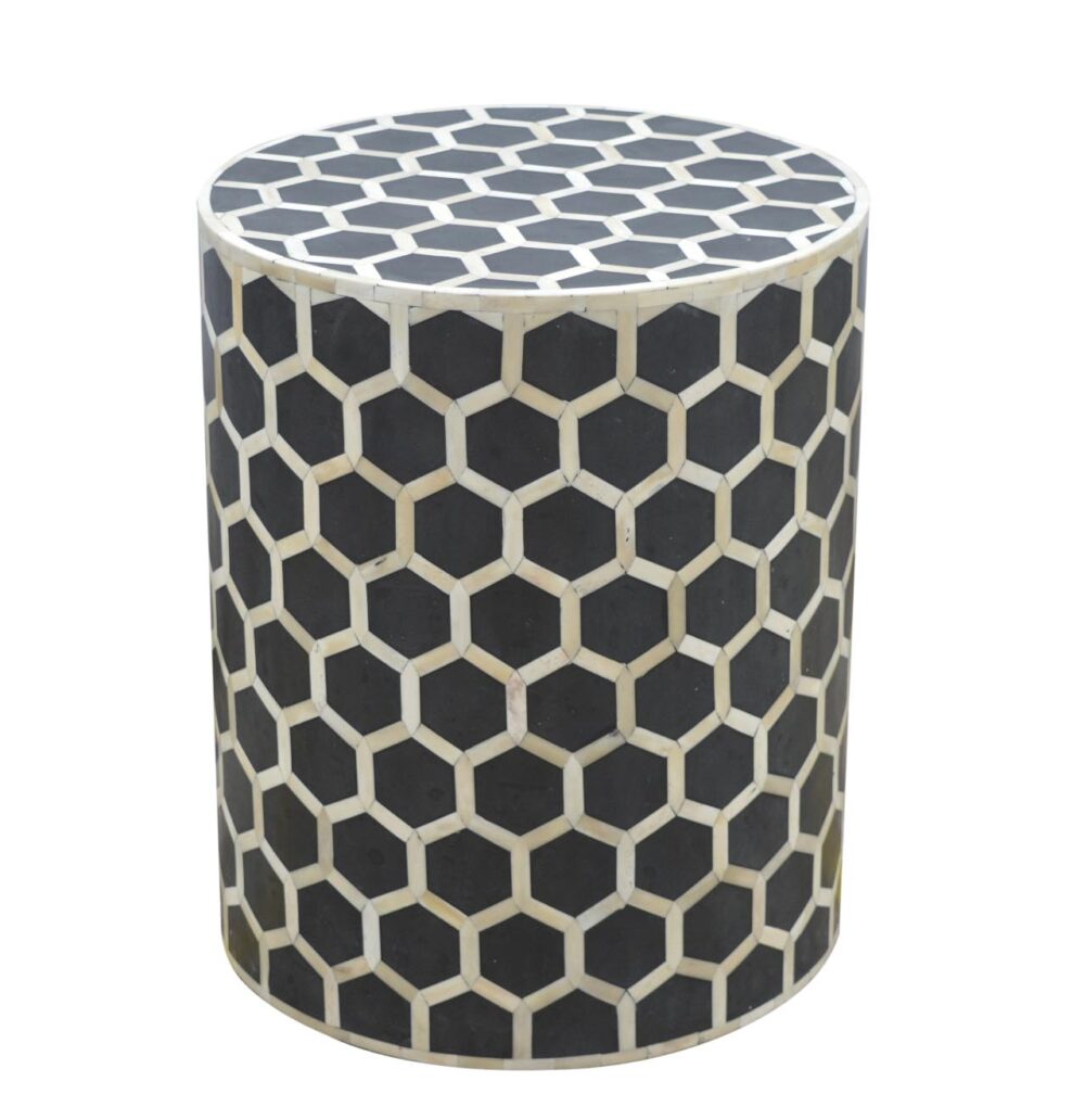 Bone Inlay Occasional Stool for resell