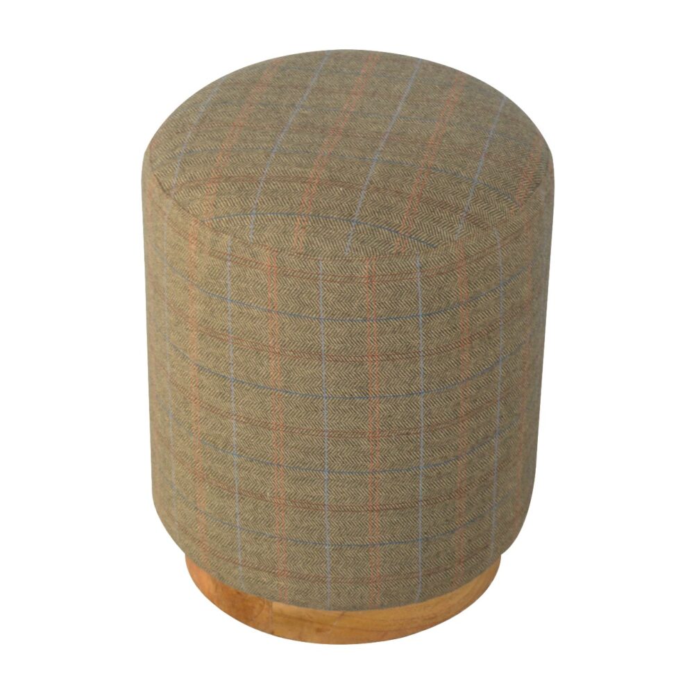 Multi Tweed Round Footstool wholesalers