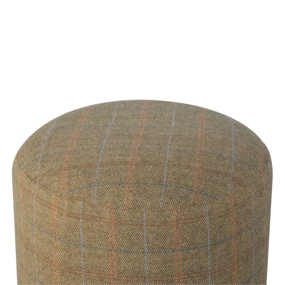 Multi Tweed Round Footstool dropshipping