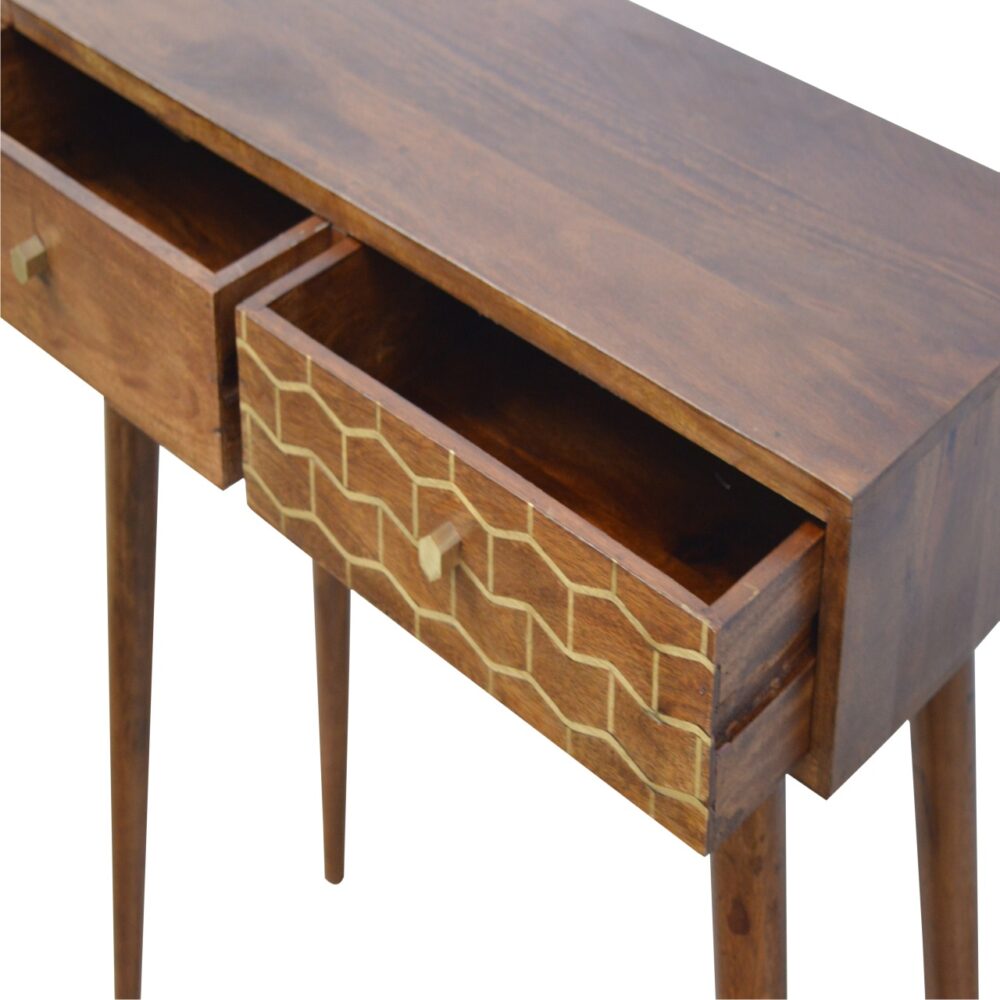 Gold Art Pattern Console Table for resell
