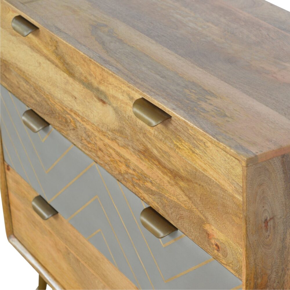 wholesale IN376 - Sleek Cement Brass Inlay Chest for resale