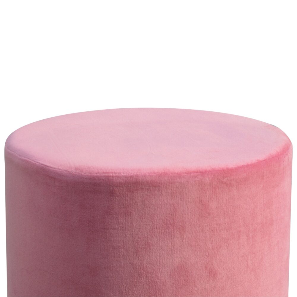 IN426 - Dusty Pink Velvet Footstool with Gold Base for resell