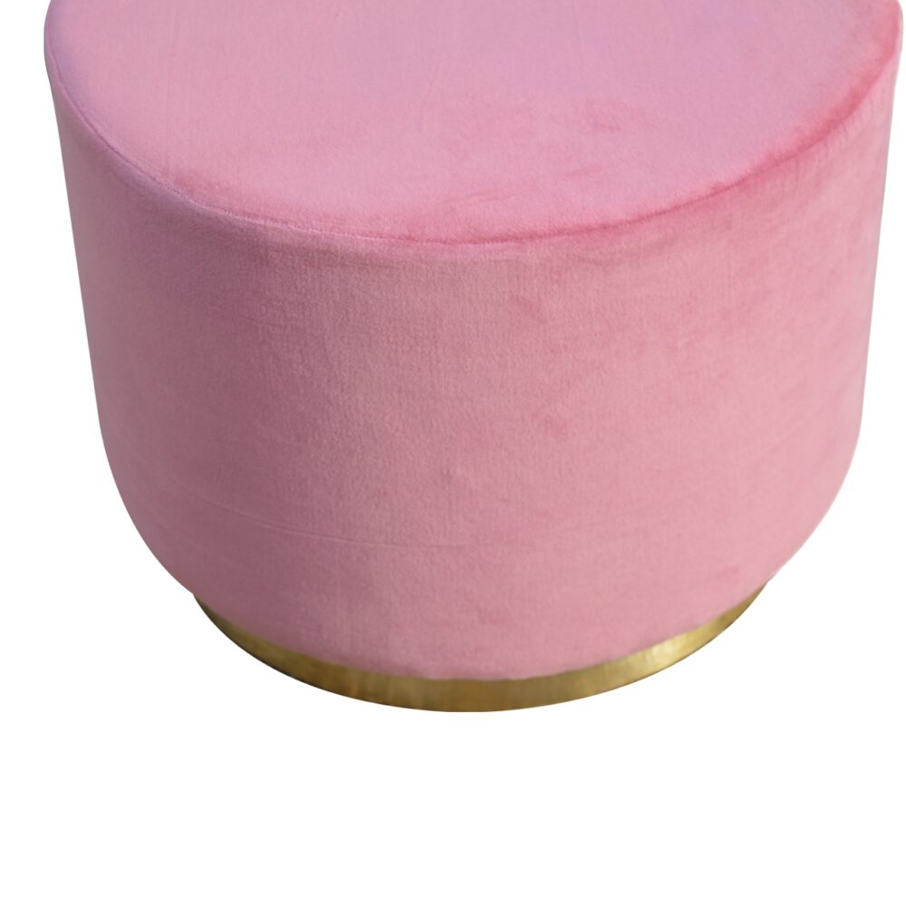 wholesale IN426 - Dusty Pink Velvet Footstool with Gold Base for resale