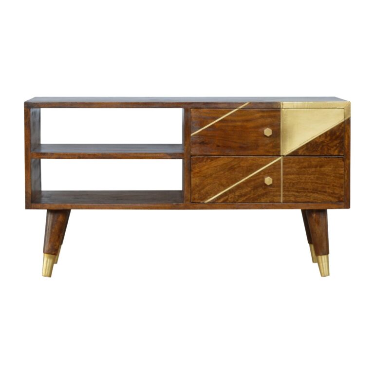 Gold Geometric Chestnut Media Unit for resale