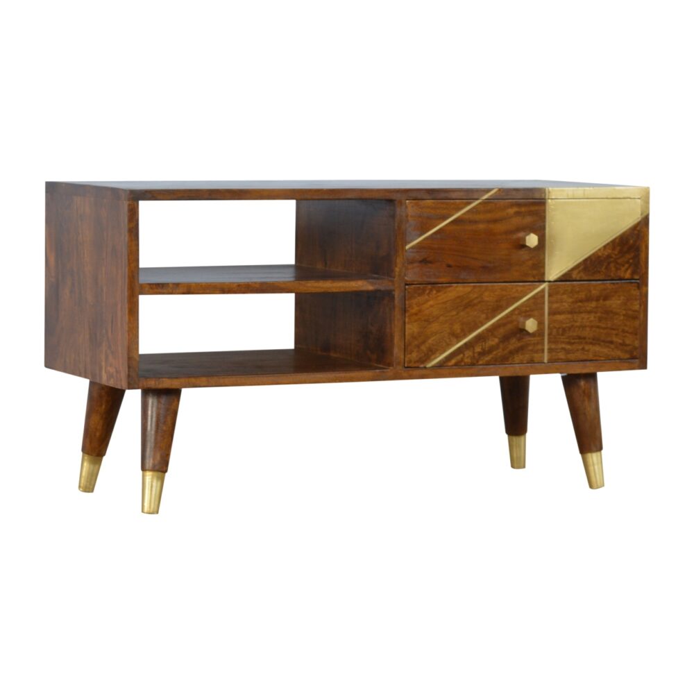 wholesale Gold Geometric Chestnut Media Unit for resale