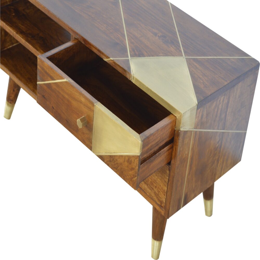 Gold Geometric Chestnut Media Unit dropshipping