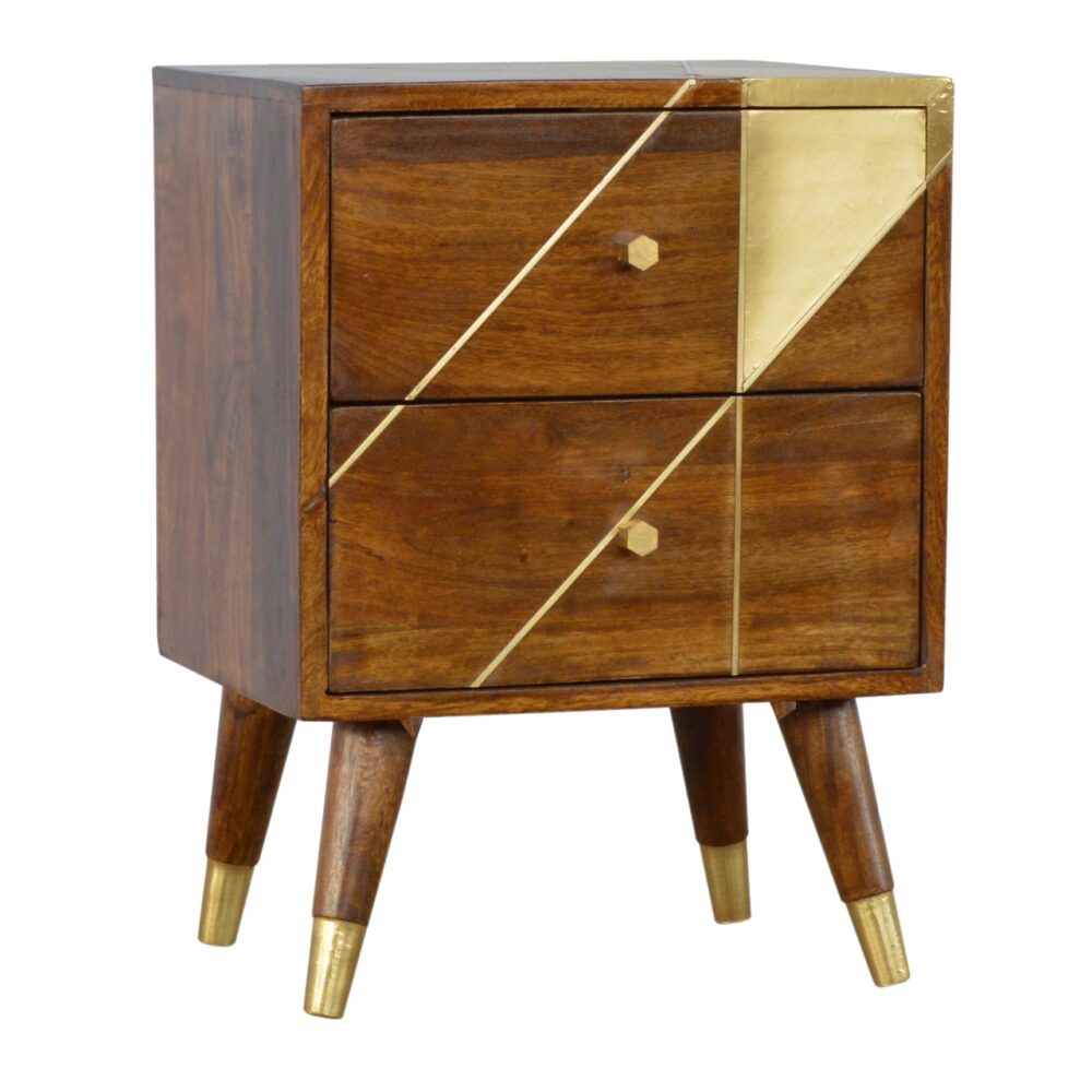 wholesale Gold Geometric Chestnut Bedside for resale