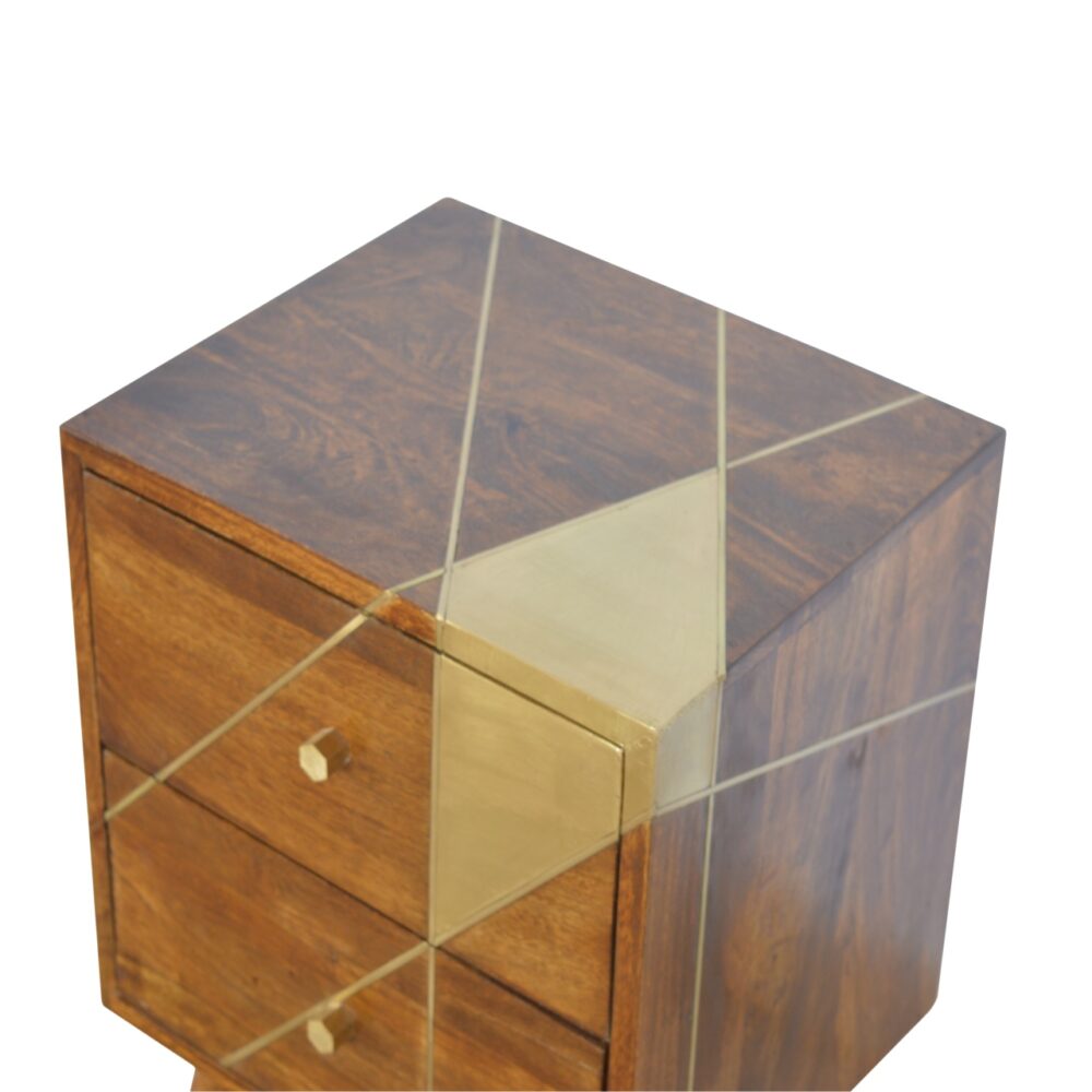 wholesale Gold Geometric Chestnut Bedside for resale