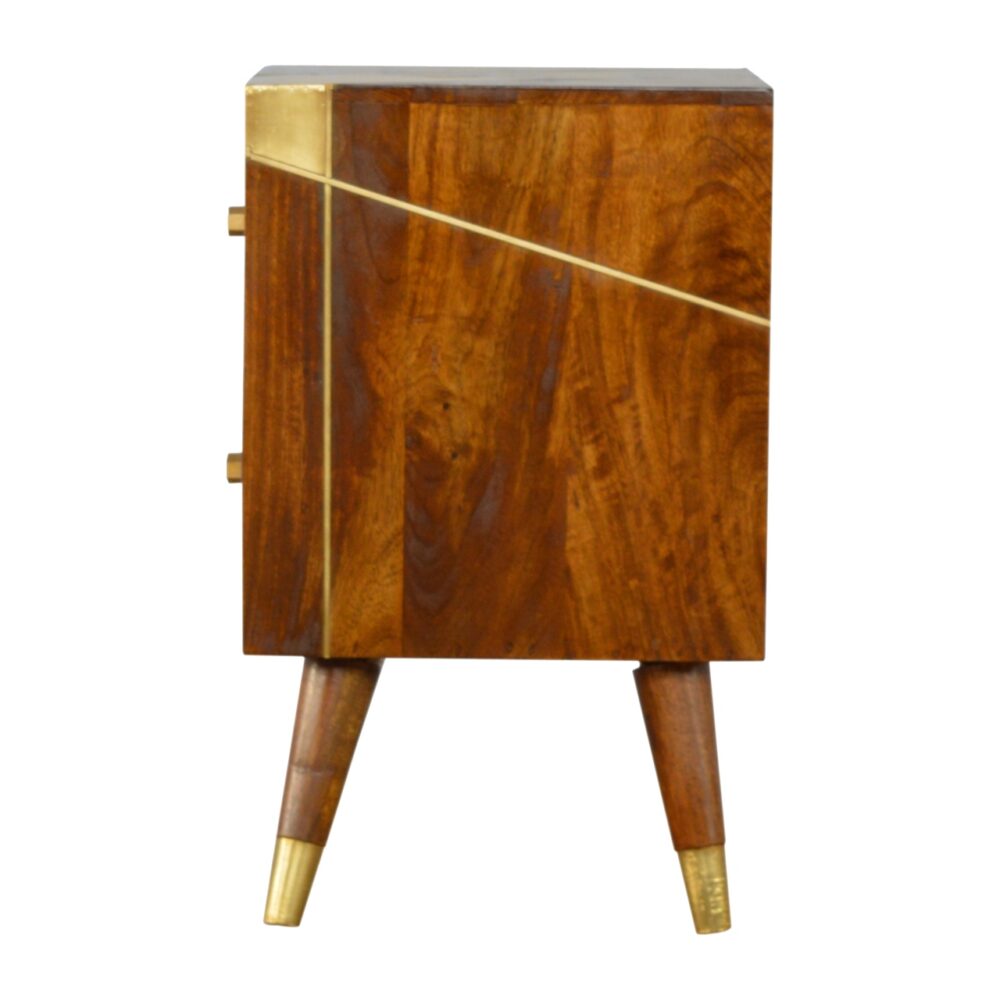 Gold Geometric Chestnut Bedside for wholesale