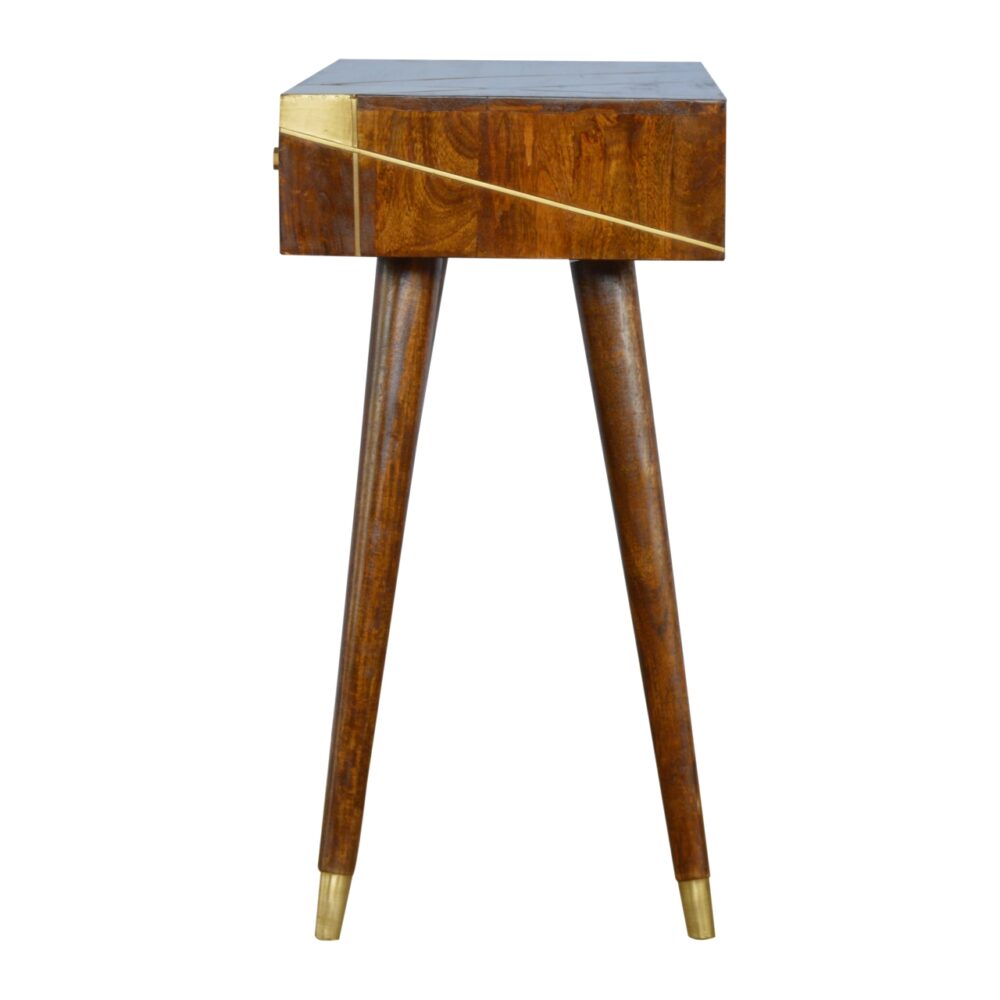 wholesale Gold Geometric Chestnut Console Table for resale