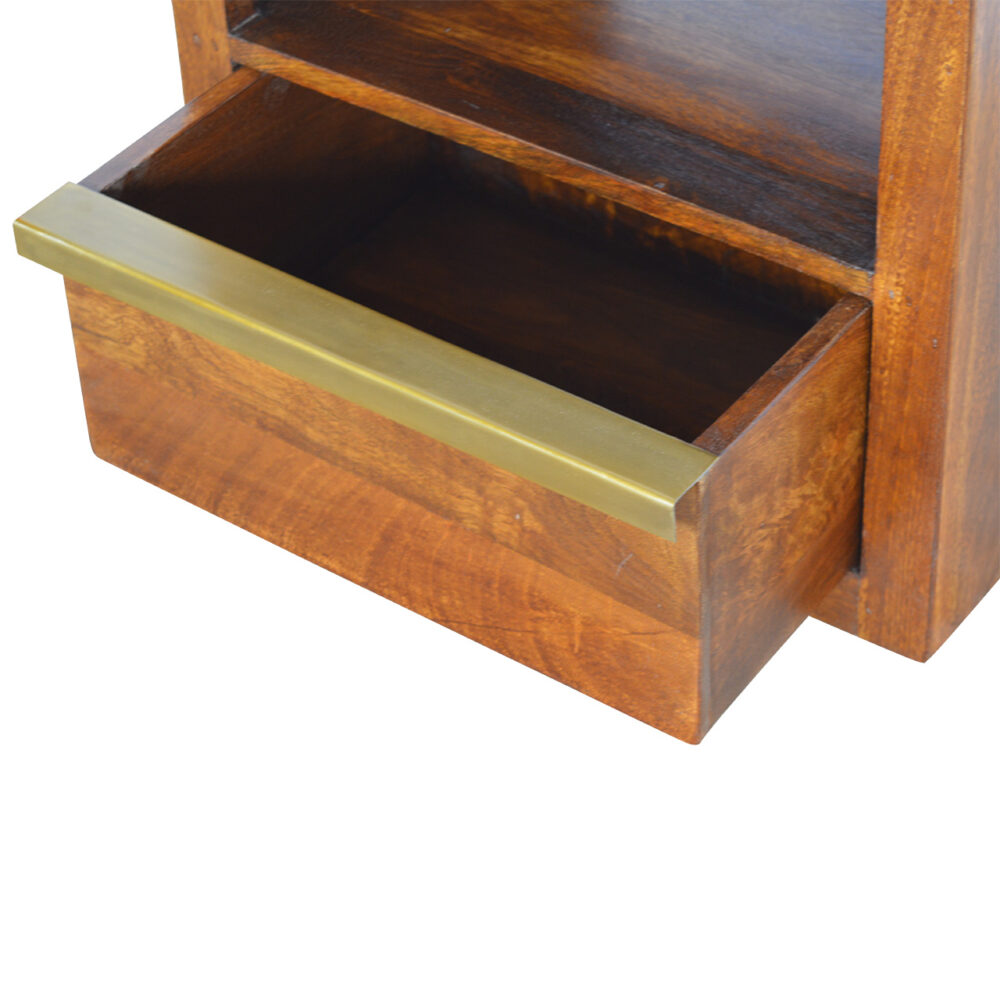 wholesale Chestnut Bedside with Gold Bar for resale