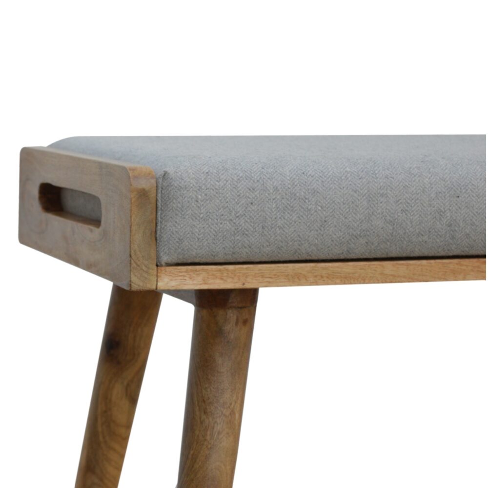 wholesale Grey Tweed Tray Style Footstool for resale