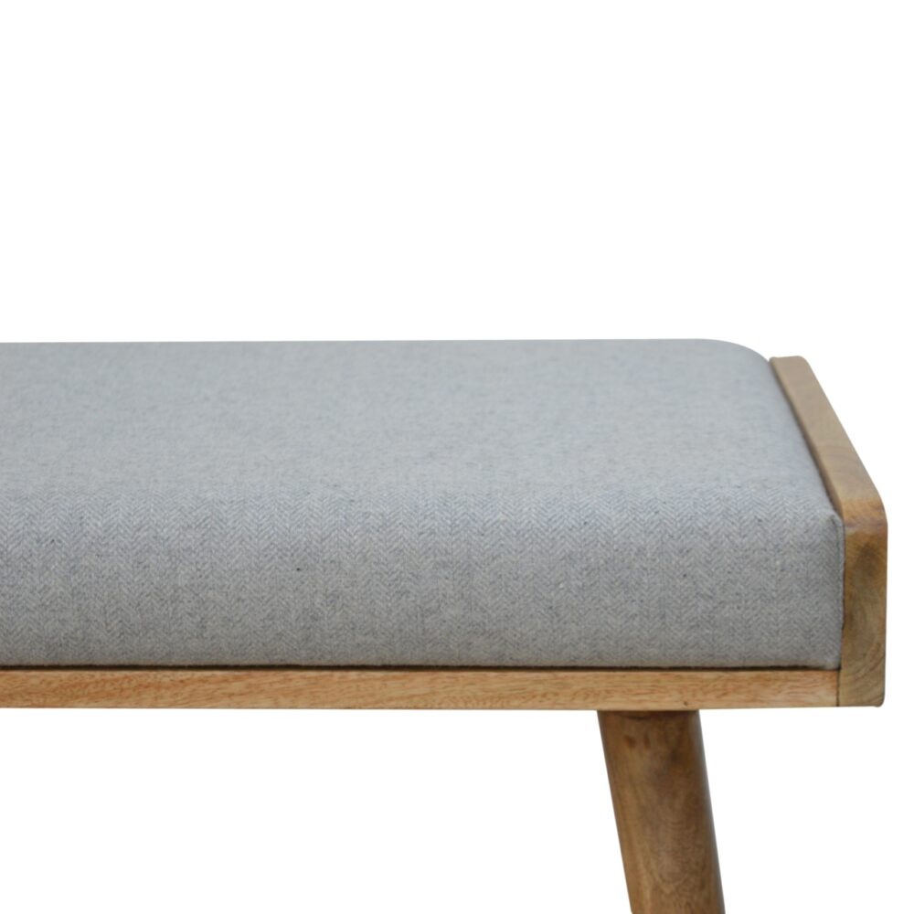 bulk Grey Tweed Tray Style Footstool for resale