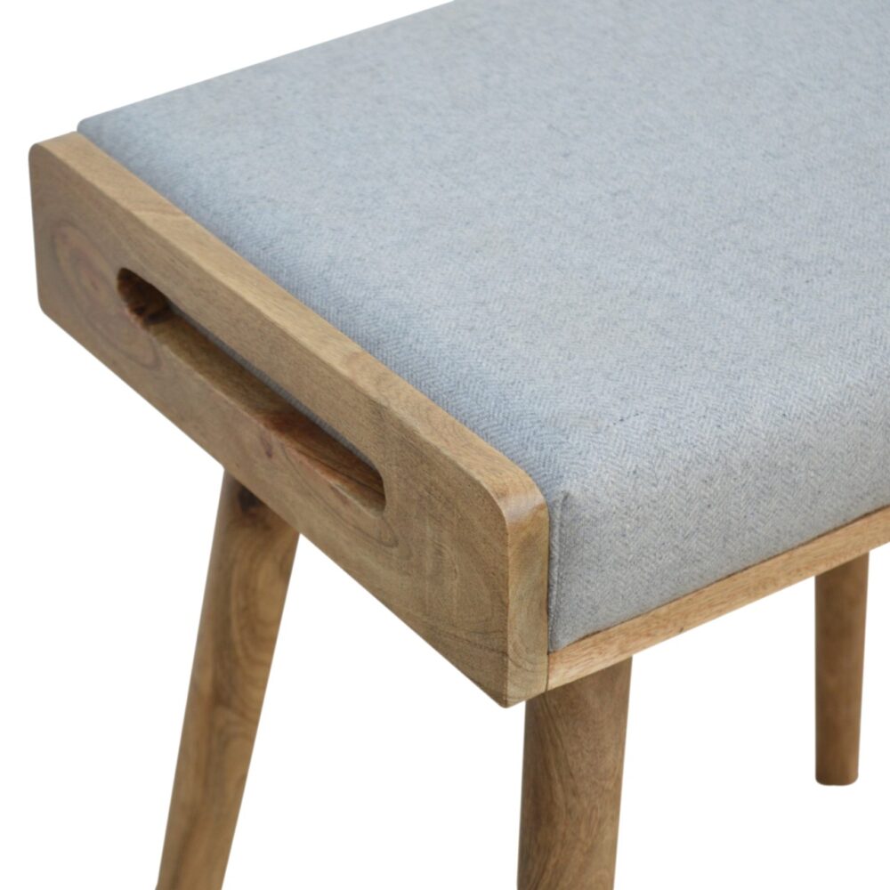 Grey Tweed Tray Style Footstool for resell