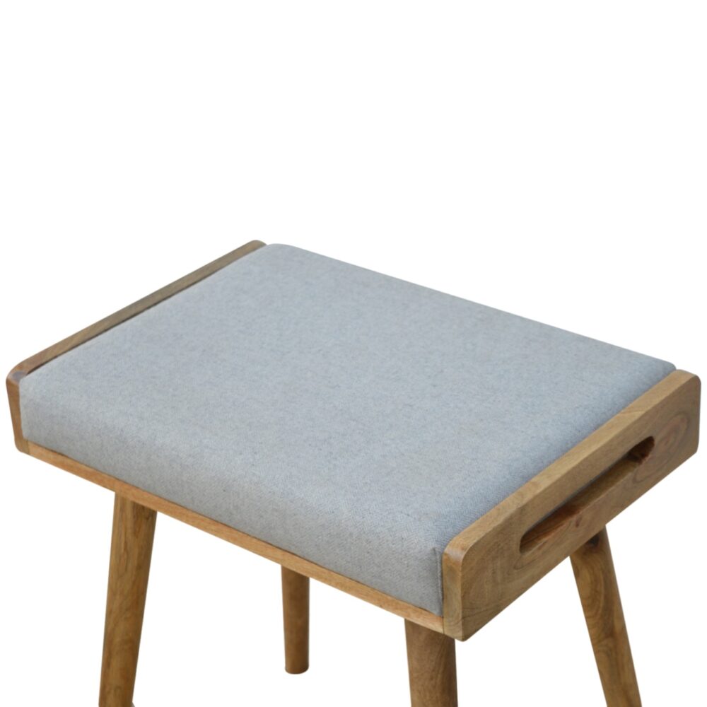 Grey Tweed Tray Style Footstool dropshipping