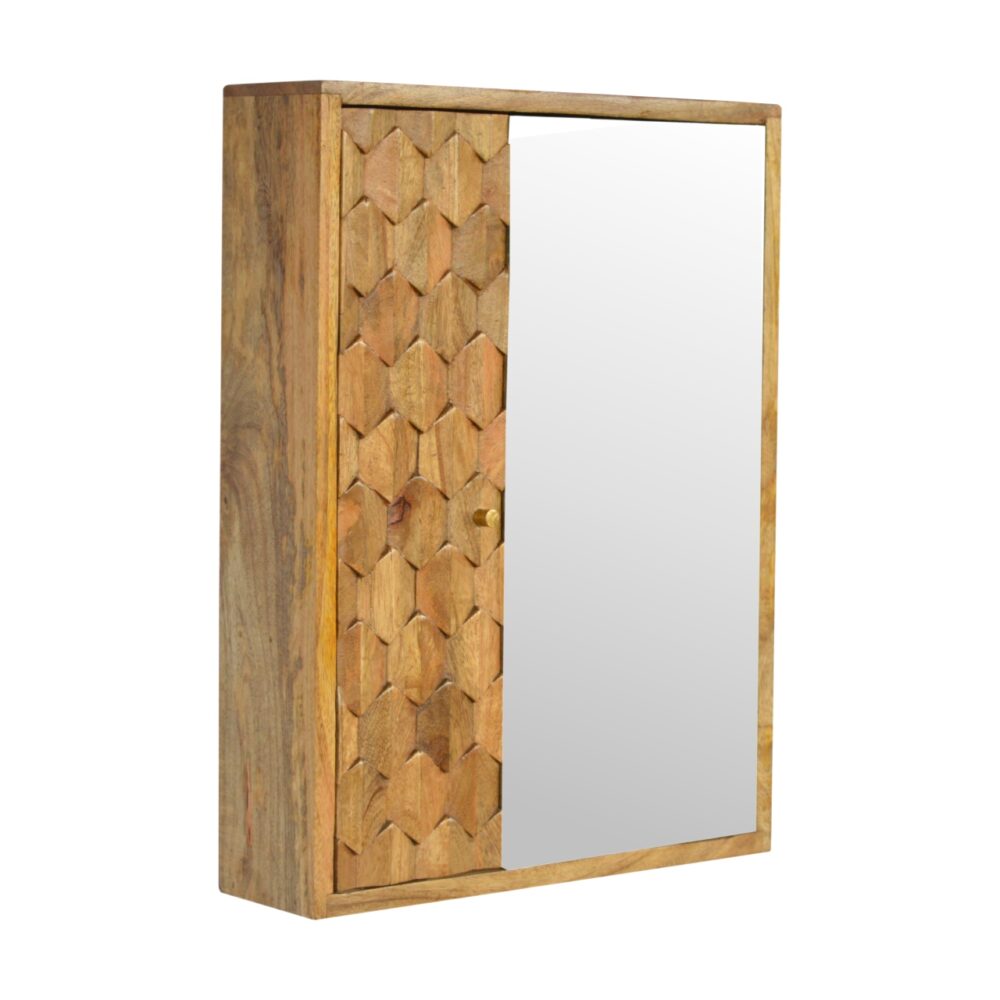 Pineapple Carved Sliding Wall Mirror Cabinet wholesalers