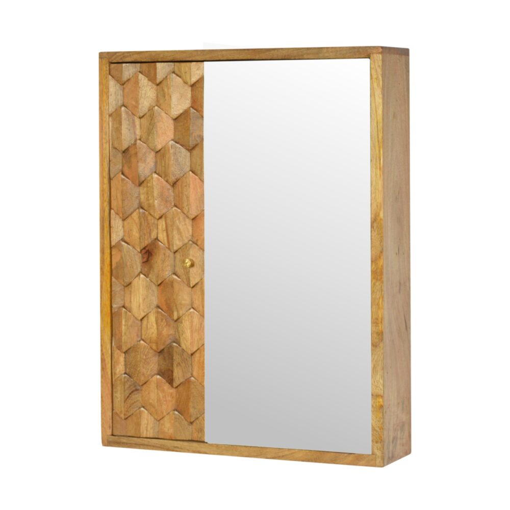 wholesale Pineapple Carved Sliding Wall Mirror Cabinet for resale