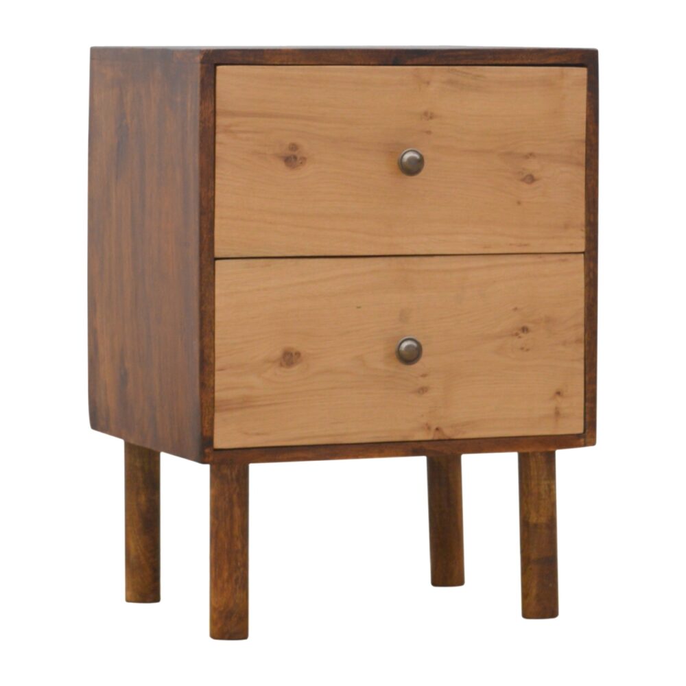 2 Drawer Nightstand with Oak Wood Drawer Fronts wholesalers