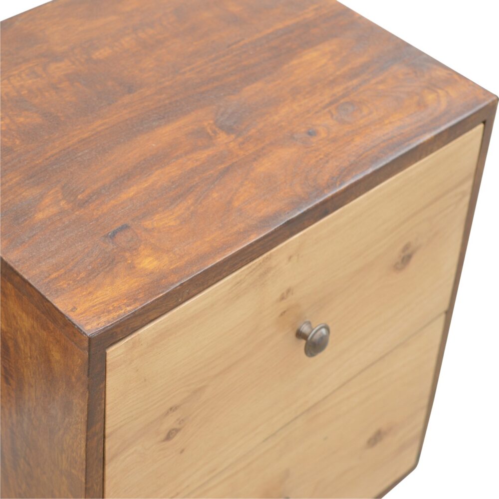 2 Drawer Nightstand with Oak Wood Drawer Fronts for reselling