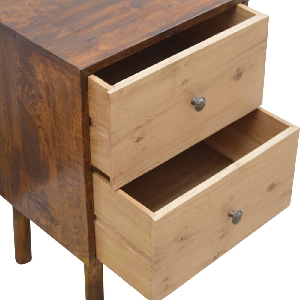 2 Drawer Nightstand with Oak Wood Drawer Fronts for resell
