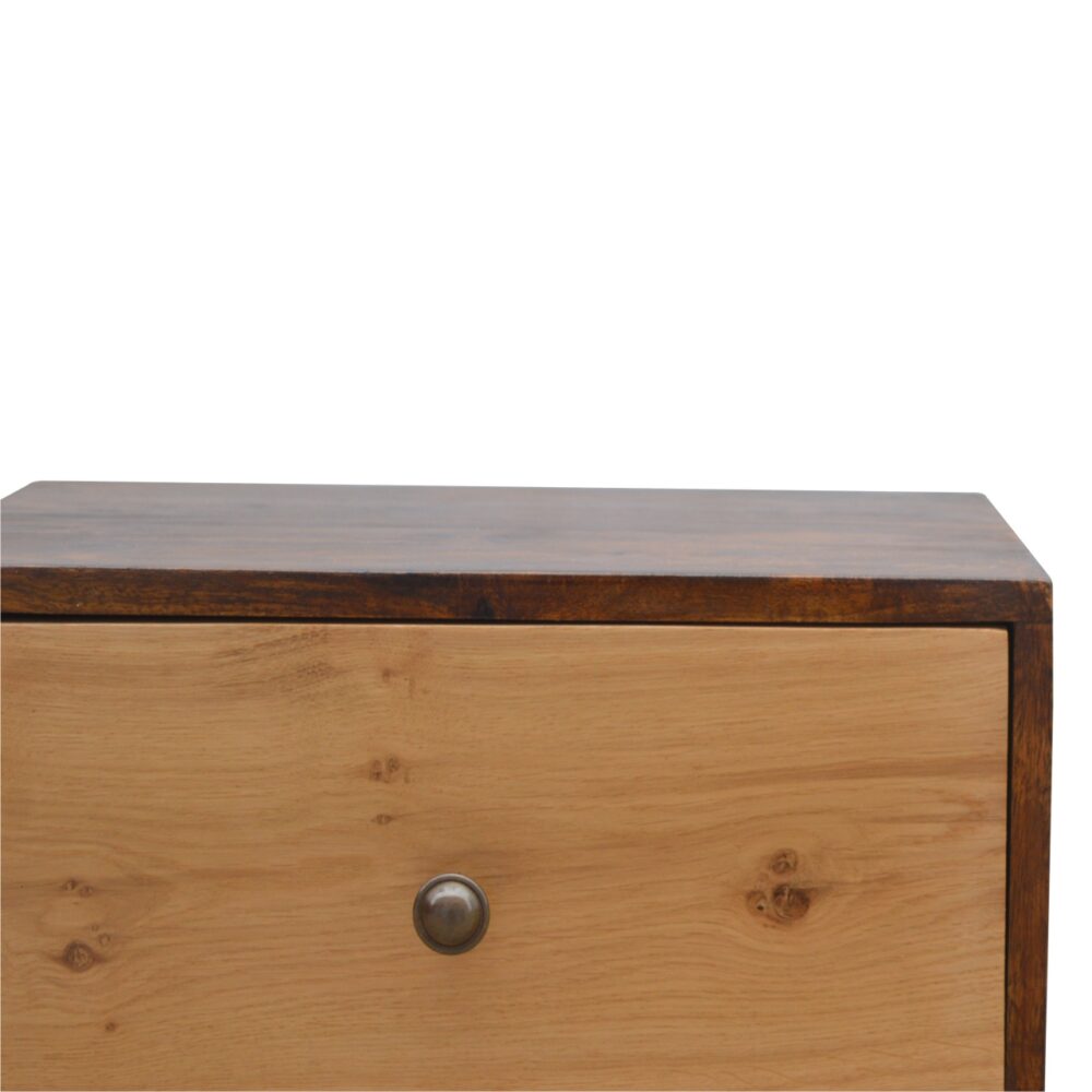 2 Drawer Nightstand with Oak Wood Drawer Fronts dropshipping