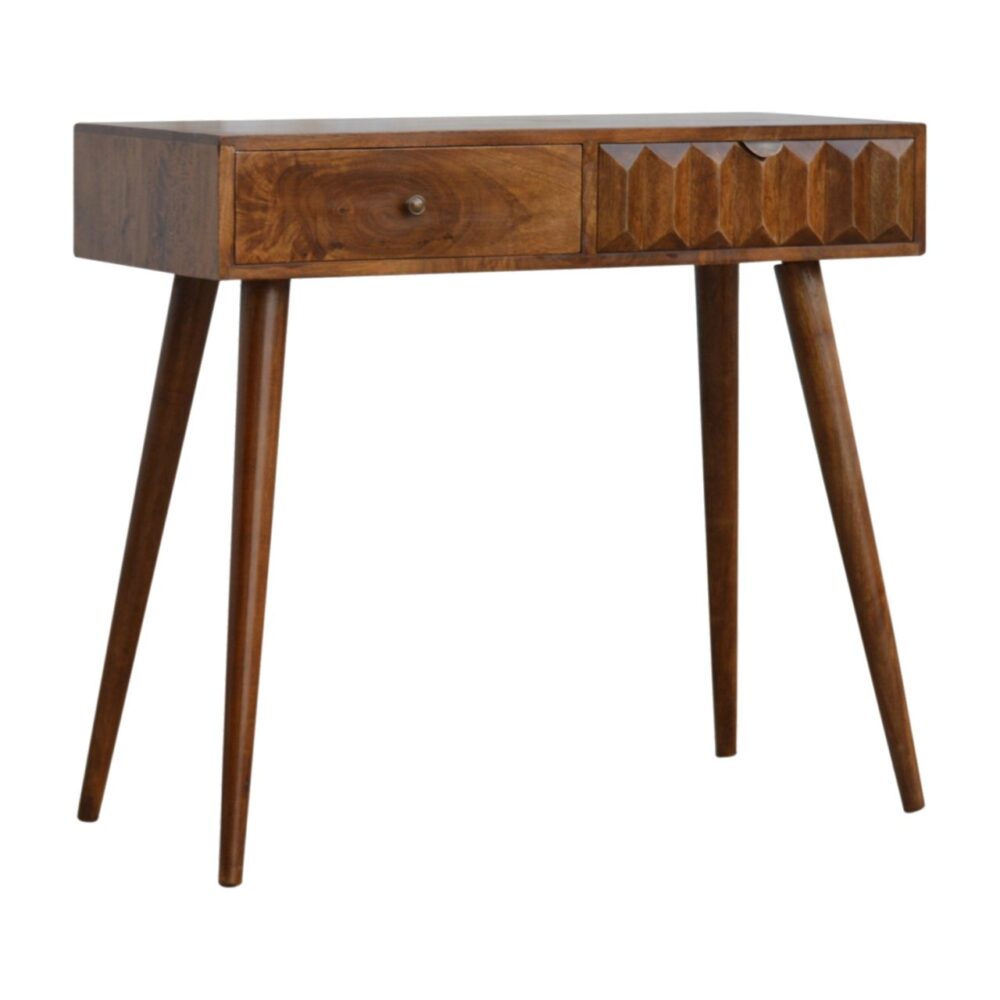 Chestnut Prism Console Table wholesalers