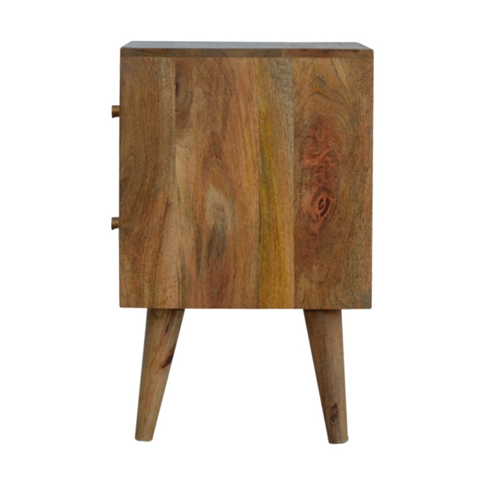 Cube Carved Nightstand with 2 Drawers for wholesale