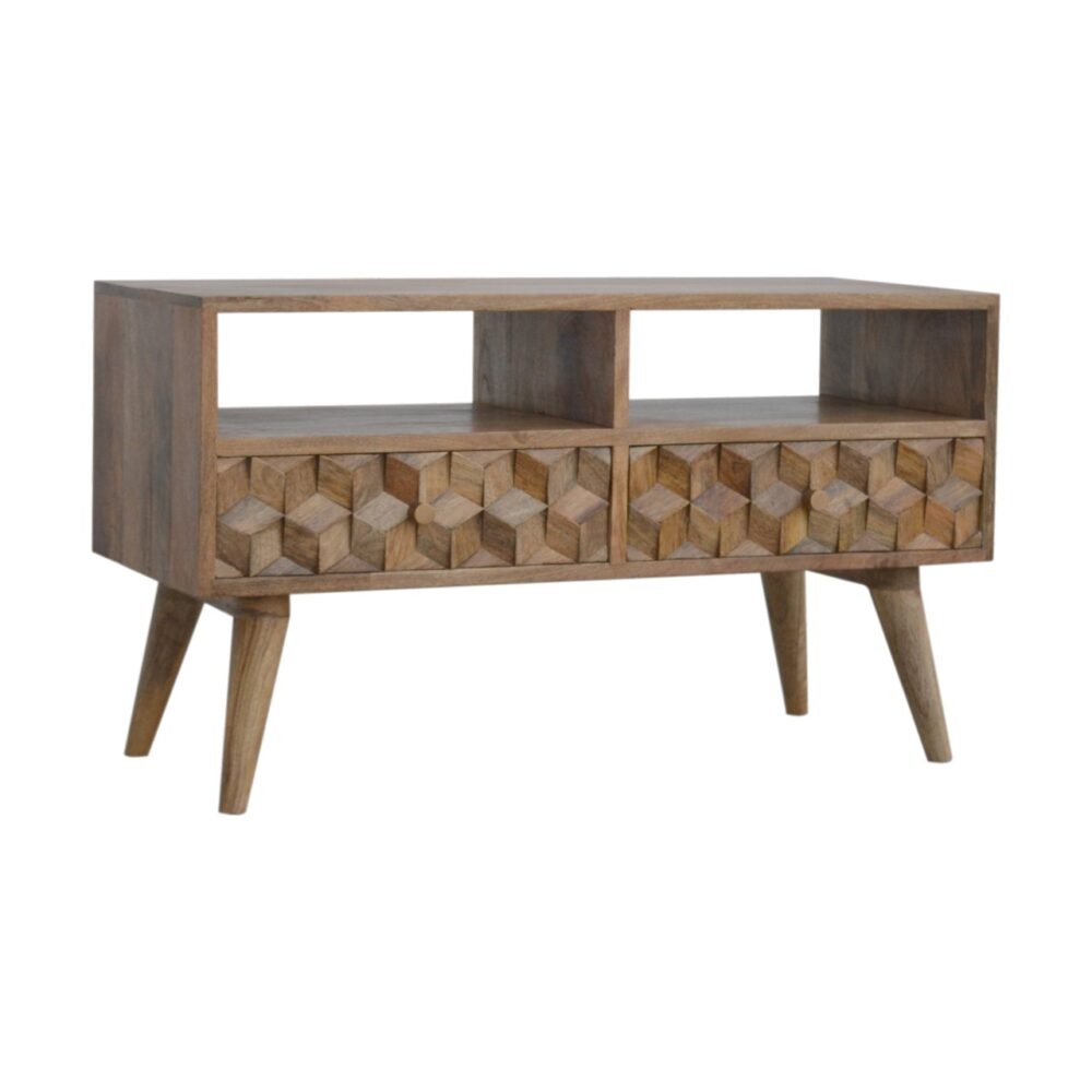 IN698 - Cube Carved TV Unit wholesalers