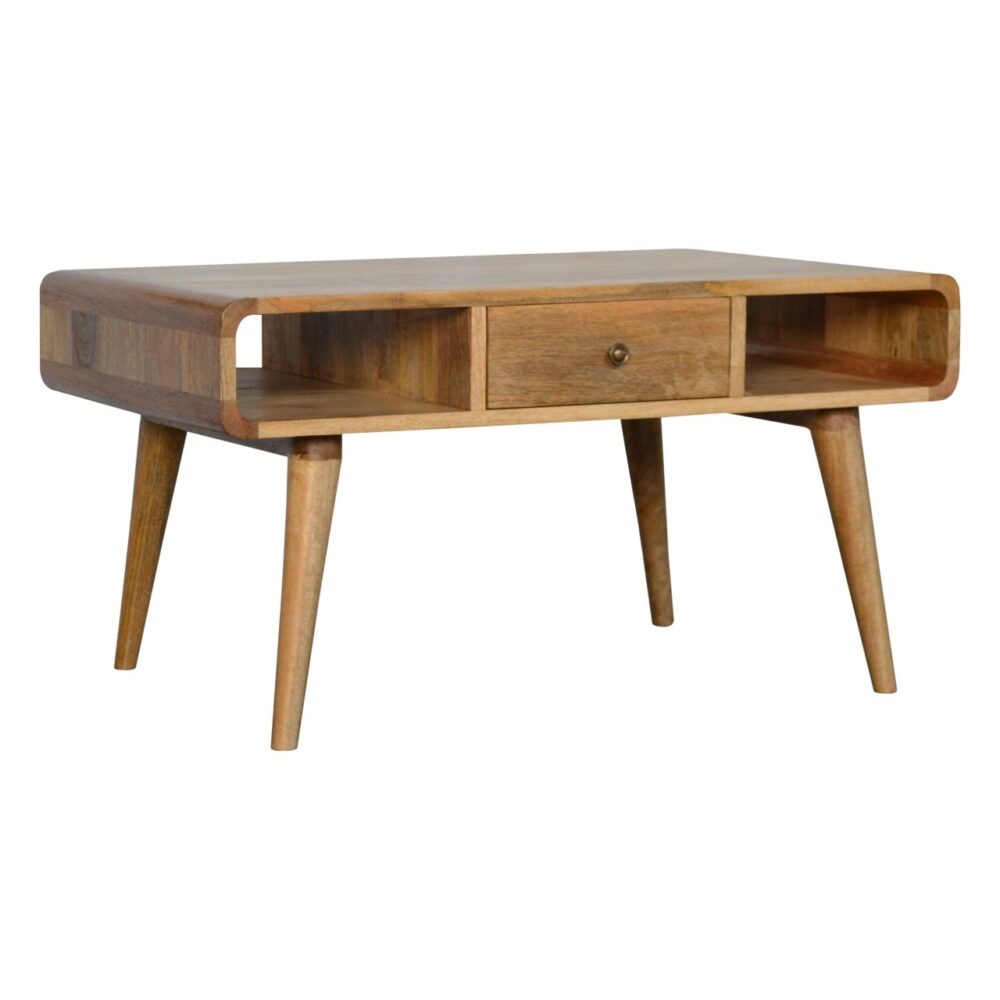 wholesale Curved Oak-ish Coffee Table for resale