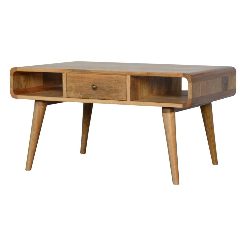 Curved Oak-ish Coffee Table wholesalers