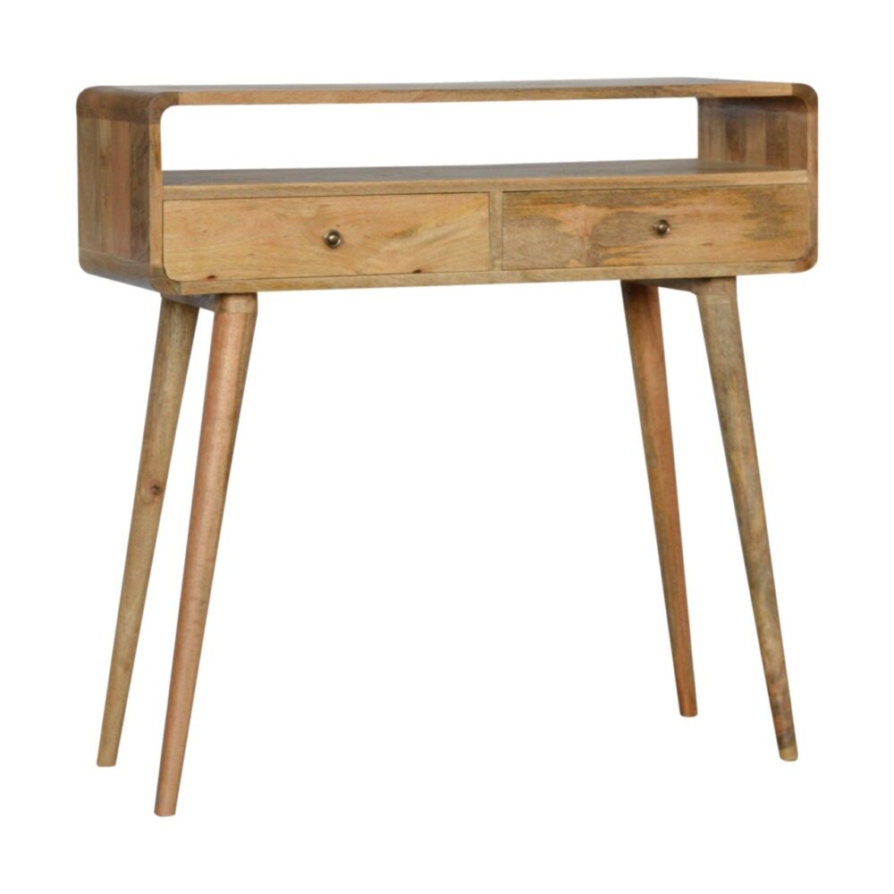wholesale Curved Oak-ish Console Table for resale