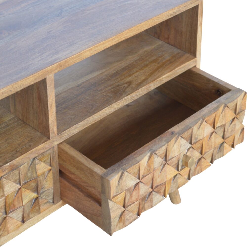 Diamond Carved TV Unit dropshipping