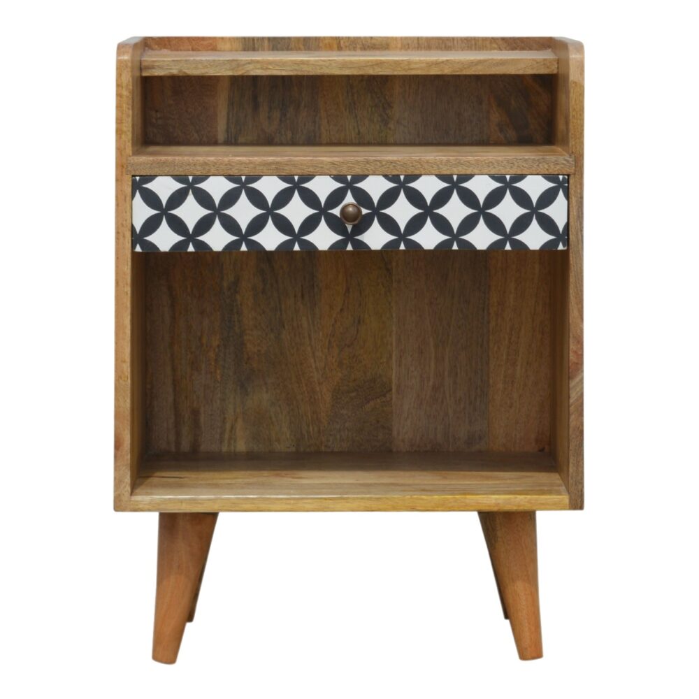 District Diamond Patterned Bedside for resale