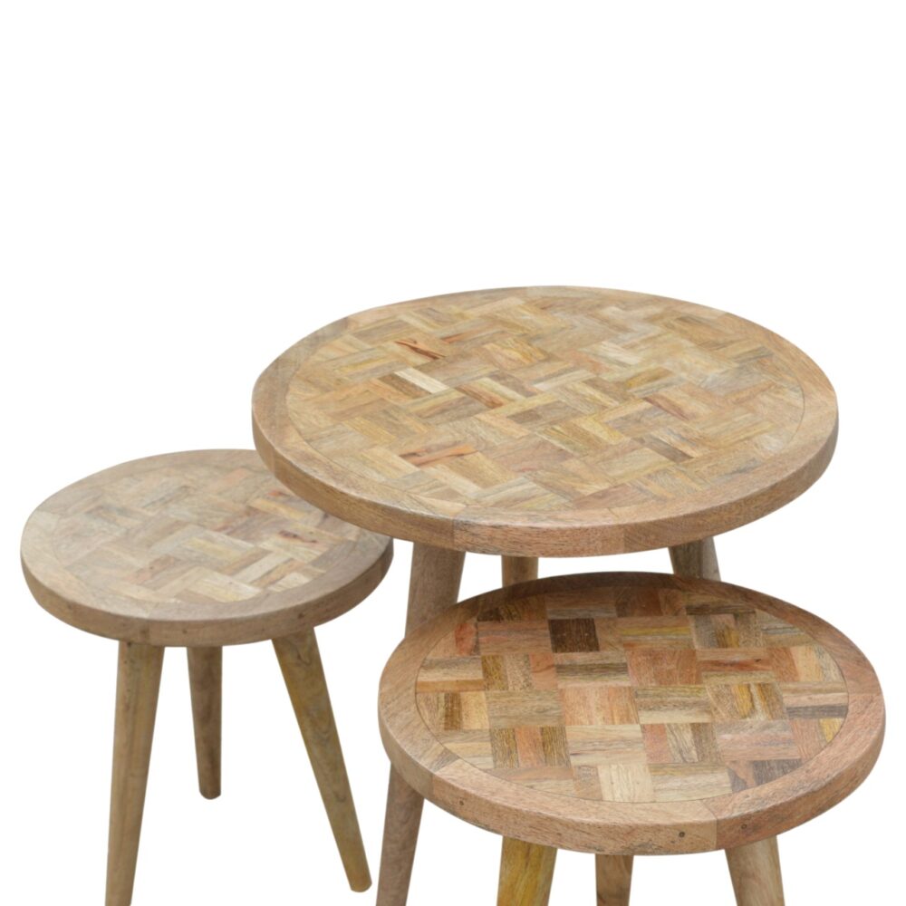 IN760 - Patchwork Nesting Stools dropshipping