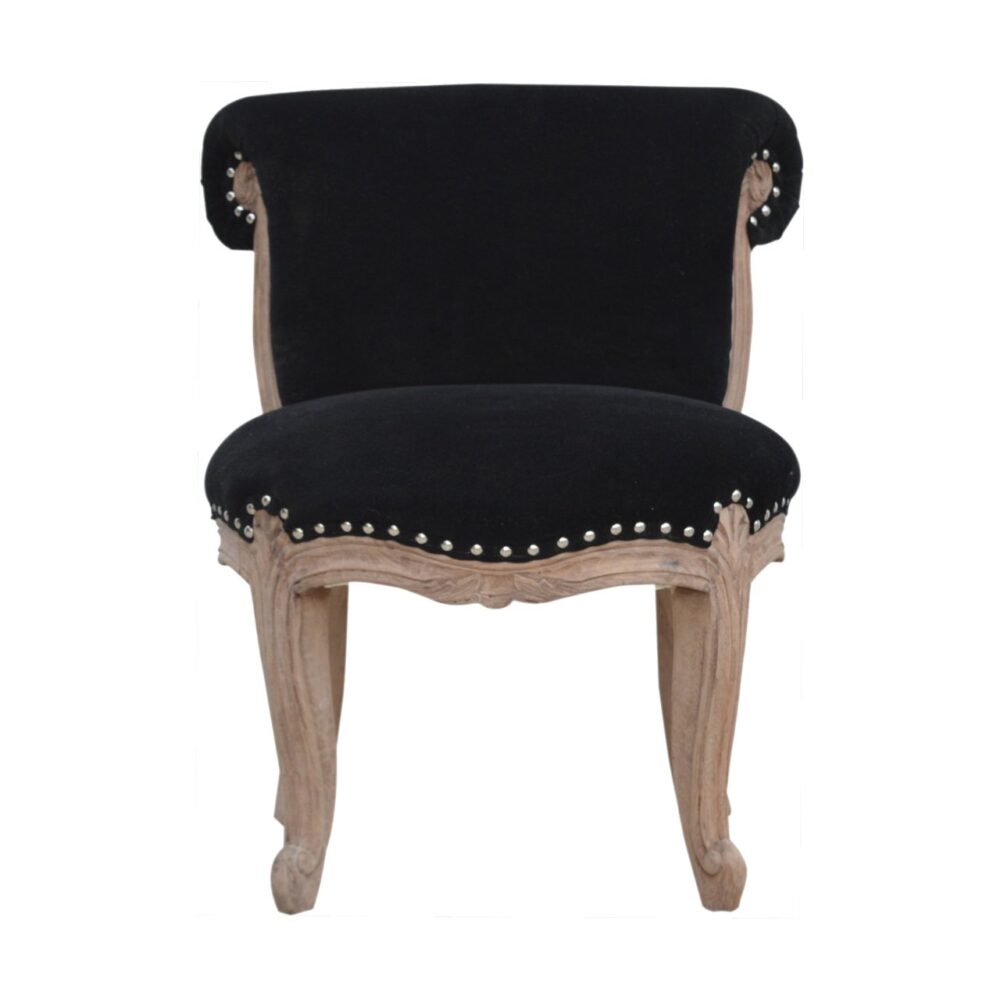 Black Velvet Studded Chair for resale