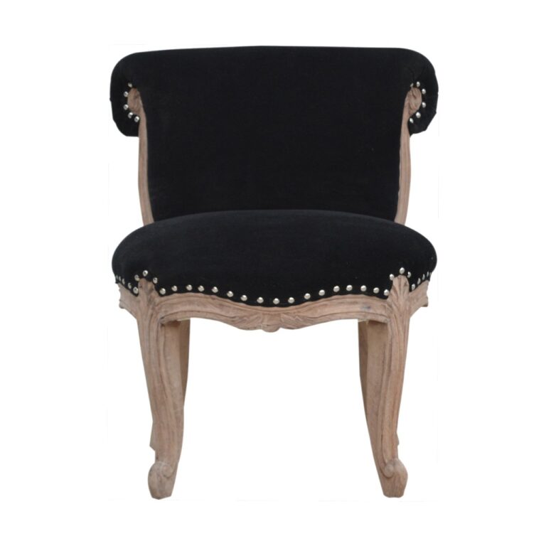 Black Velvet Studded Chair for resale