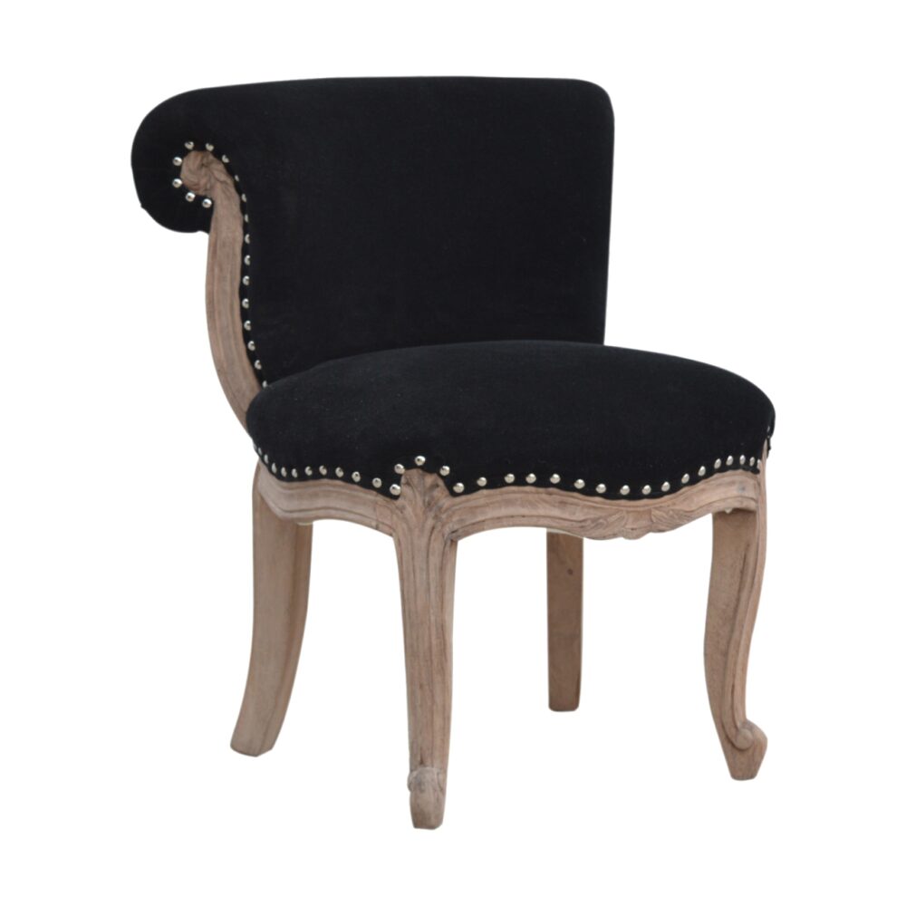 wholesale Black Velvet Studded Chair for resale