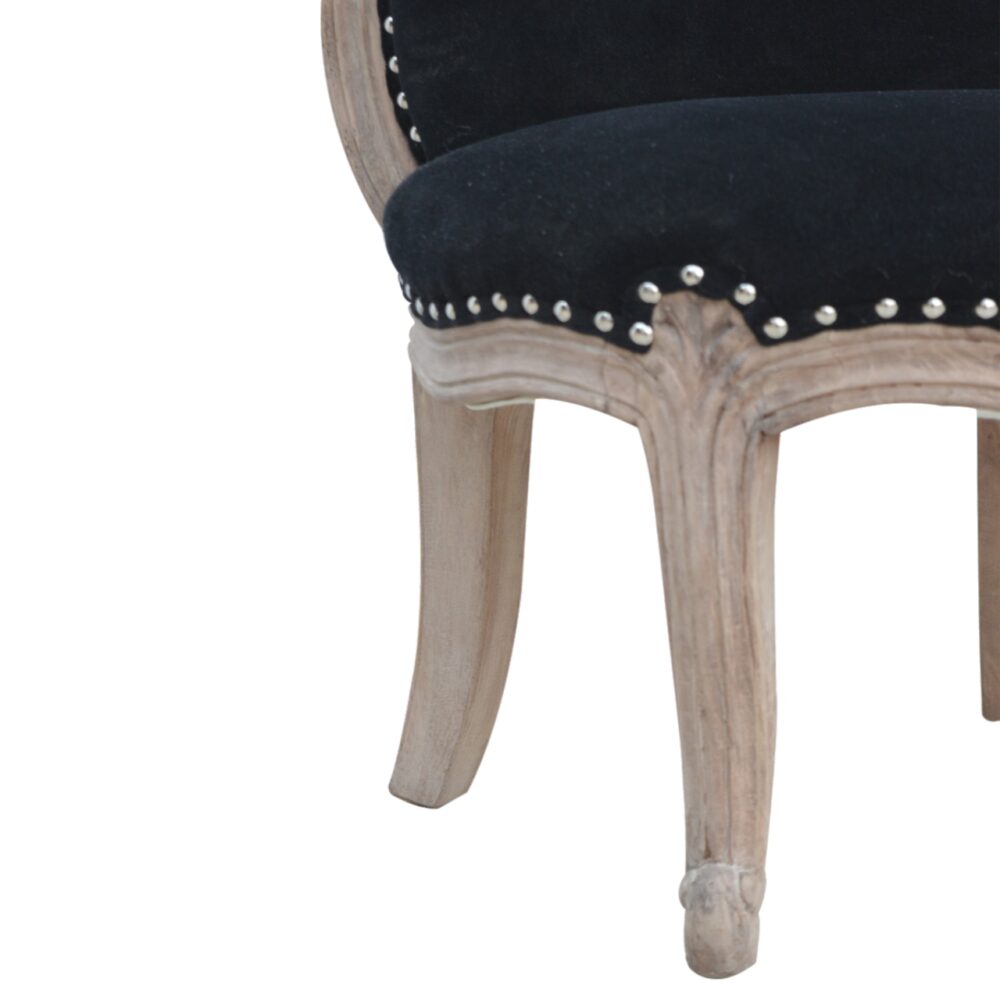 wholesale Black Velvet Studded Chair for resale