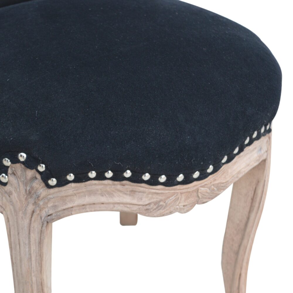 Black Velvet Studded Chair for reselling