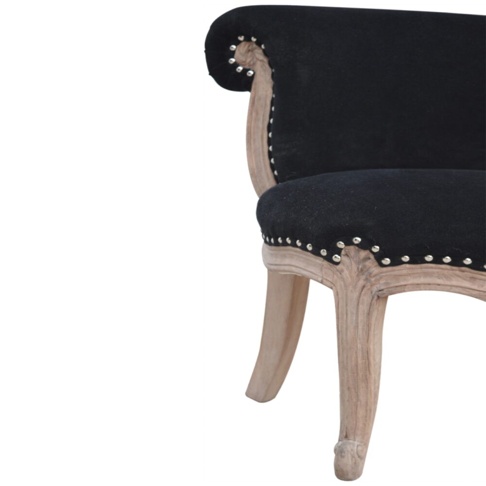 Black Velvet Studded Chair dropshipping