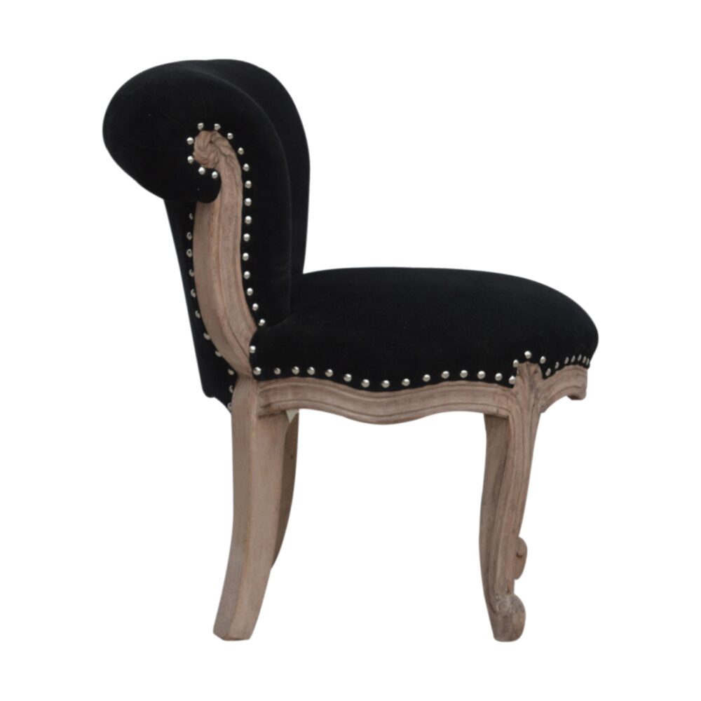 Black Velvet Studded Chair for resell