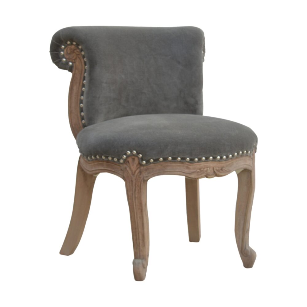 Grey Velvet Studded Chair wholesalers