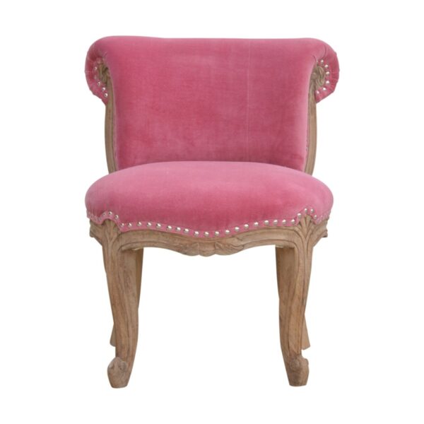 Pink Velvet Studded Chair for resale